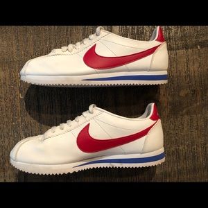 NIKE WMNS Classic Cortez Leather  10 White/Red/Blu
